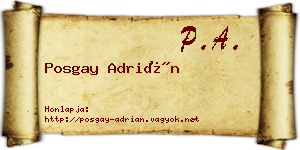 Posgay Adrián névjegykártya